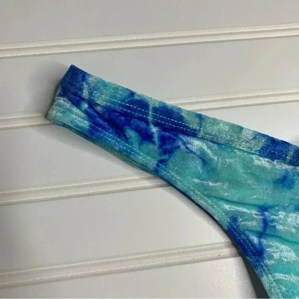 Frankie’s Bikinis Oliver Bottom Aqua Tie Dye